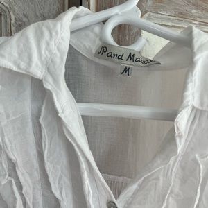 Sundance Catalog White ruffle blouse